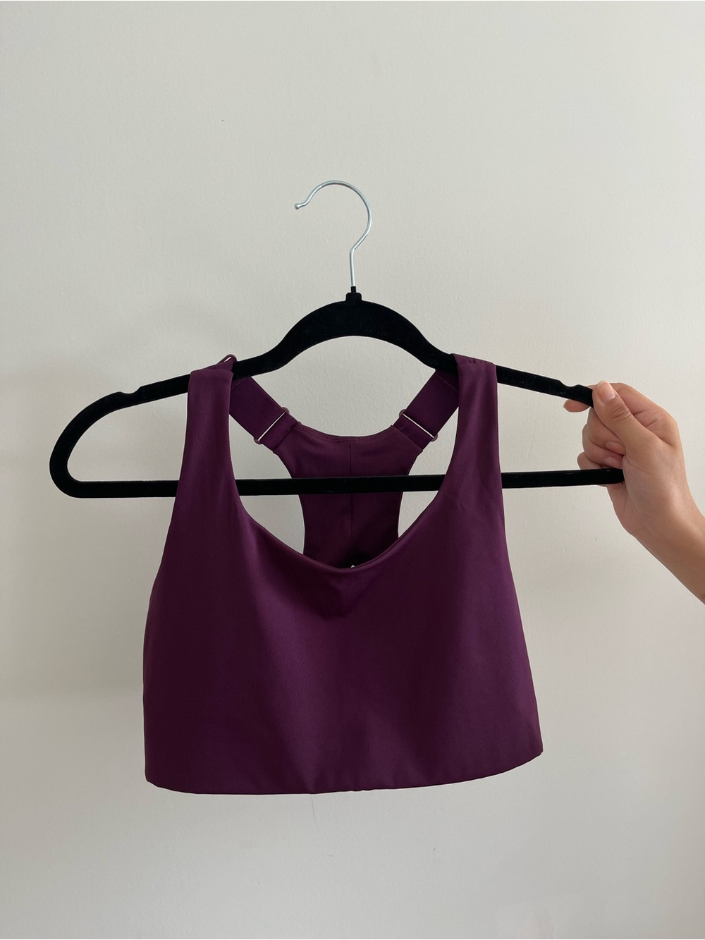 H&M Deep Plum Scoop Neck Sports Bra